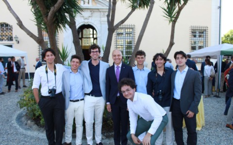 Residenti con il Rettore Delfino
